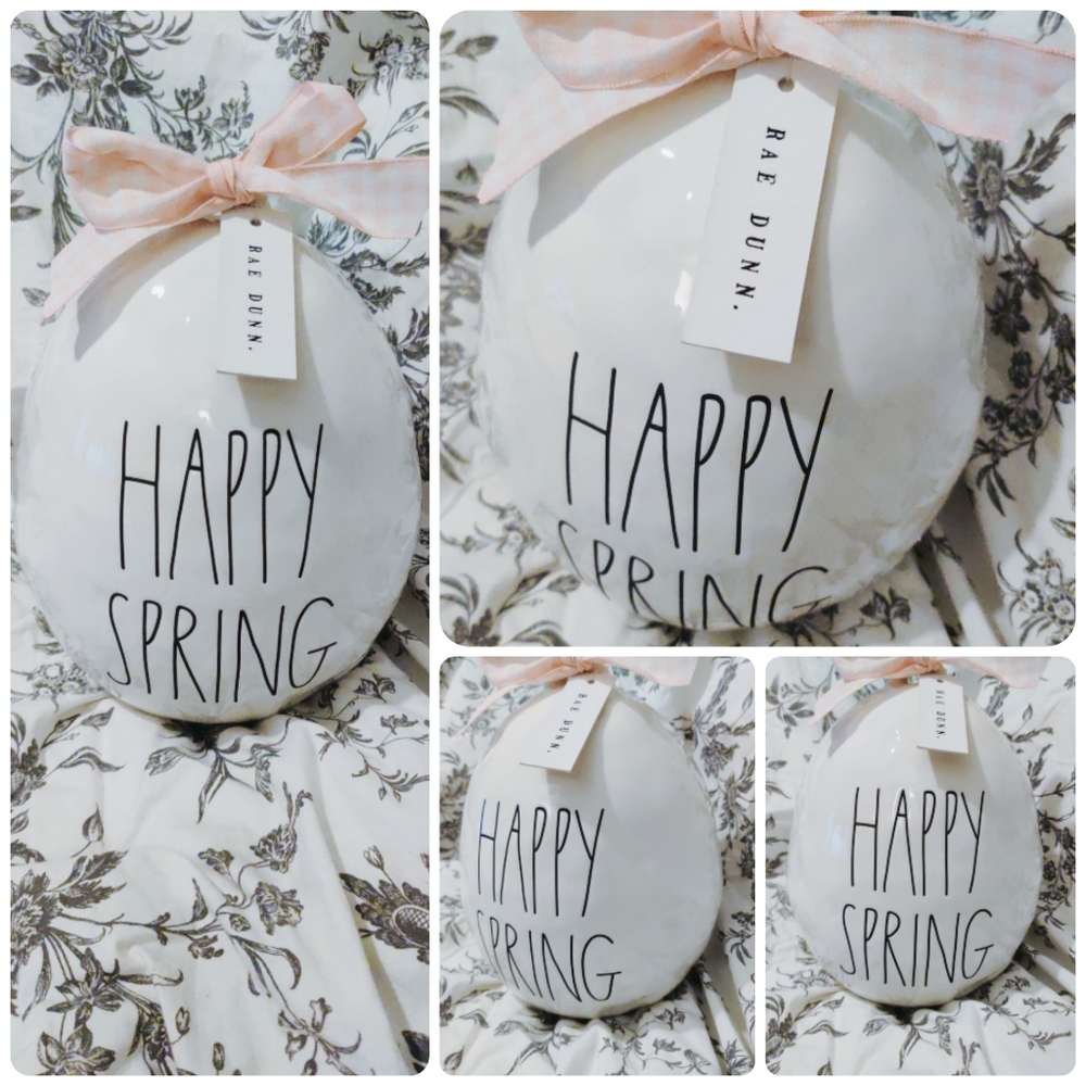 Rae Dunn happy spring Easter egg